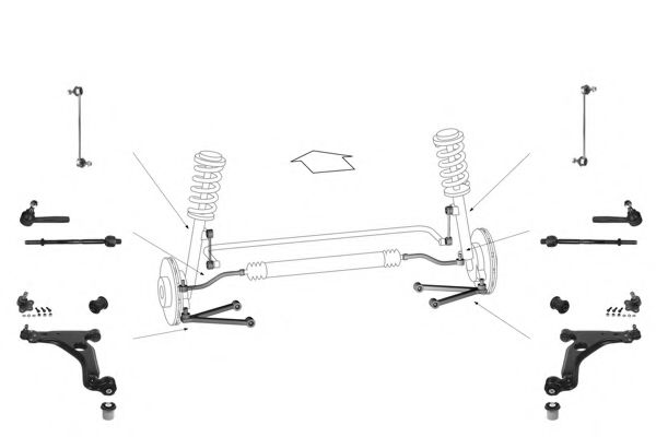 Опель астра h передняя подвеска схема