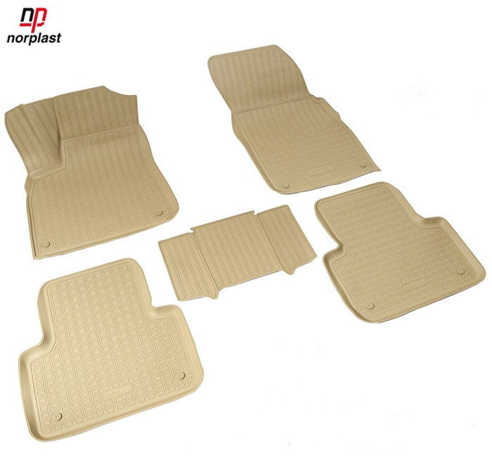 Коврики салона 3D бежевые для Audi Q7 5 мест (2015-2018) № NPA11-C05-774Beige