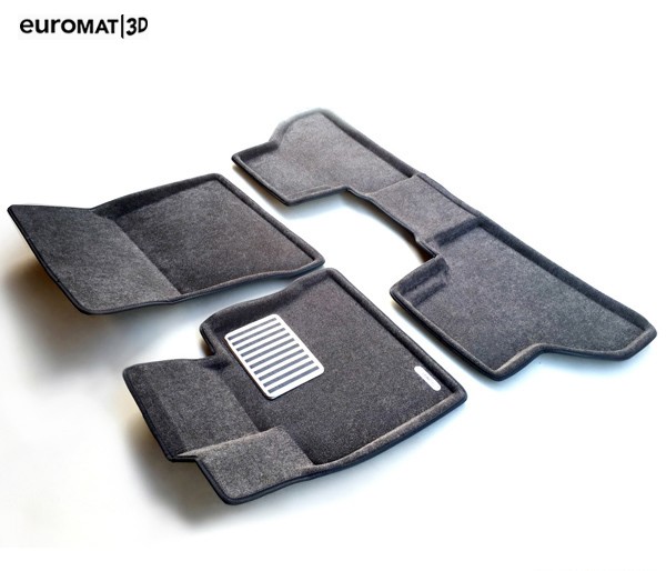 Коврики салона 3D Lux текстильные (Euro-standart) серые для BMW X5 (E70) (2007-2013) № EM3D-001212G
