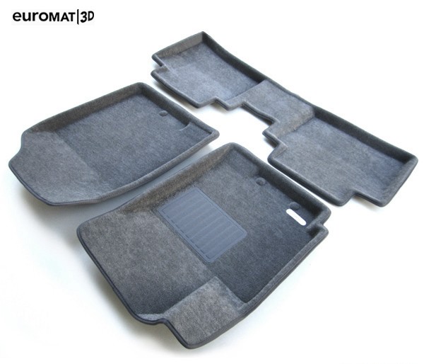 Коврики салона 3D Business текстильные (Euro-standart) серые для Hyundai Solaris (2010-2016) № EMC3D-002717G
