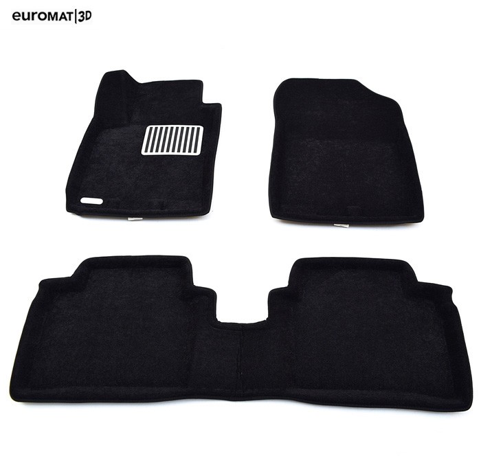 Коврики салона 3D Lux текстильные (Euro-standart) для Kia Rio (2011-2016) № EM3D-002922