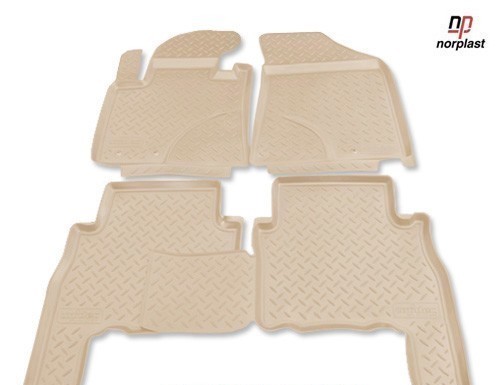 Коврики салона бежевые для Kia Sorento (2009-2012) № NPL-Po-43-65NBeige