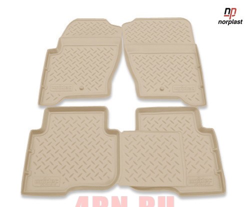 Коврики салона бежевые для Land Rover Discovery 4 (2010-2016) № NPL-Po-46-05Beige