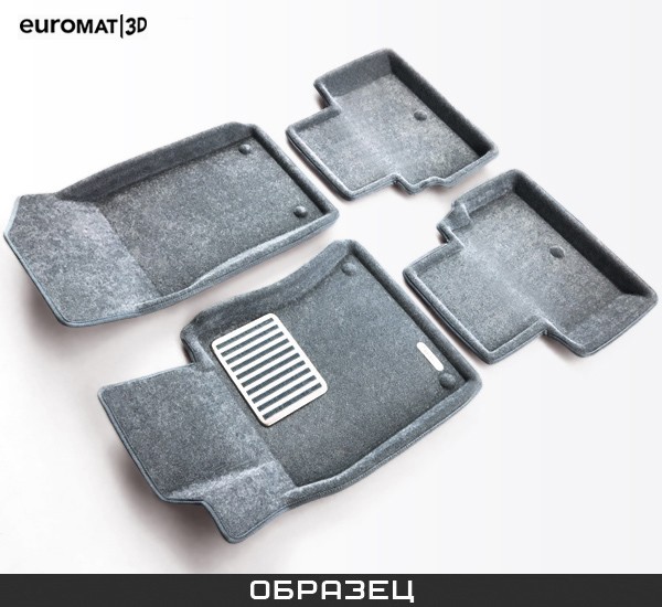 Коврики салона 3D Lux текстильные (Euro-standart) серые для Lexus LX 450D (2016-2018) № EM3D-003213G