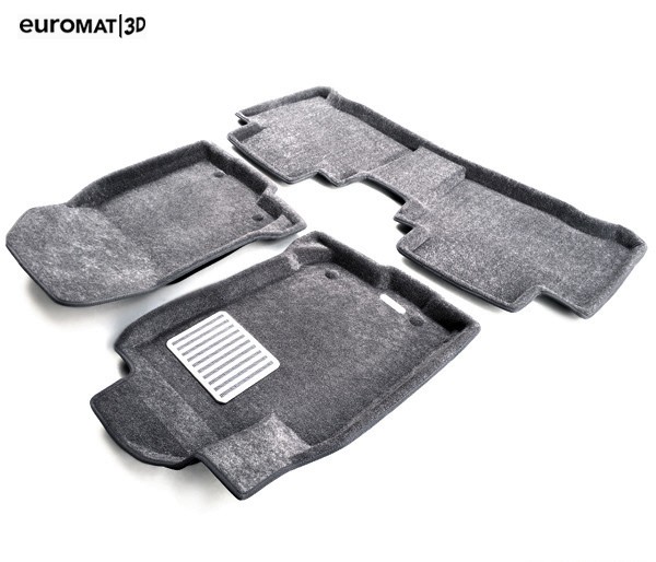 Коврики салона 3D Lux текстильные (Euro-standart) серые для Lexus NX (2014-2018) № EM3D-003211G