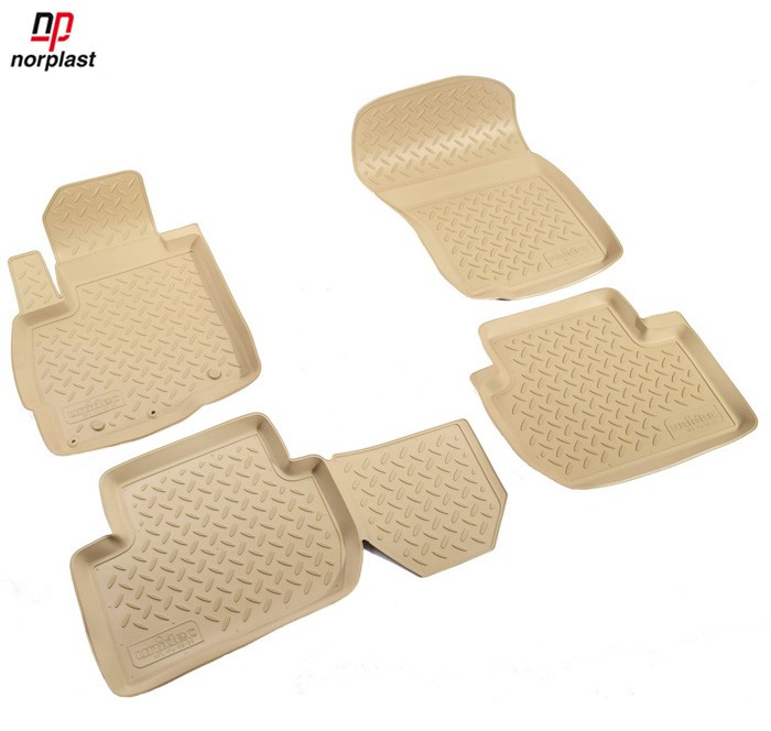 Коврики салона бежевые для Mitsubishi Outlander XL (2006-2012) № NPL-Po-59-33Beige