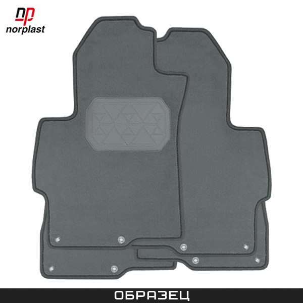 Коврики салона текстильные Toyota Camry (2011-2017) серые № NPL-VTe-880-091aGrey