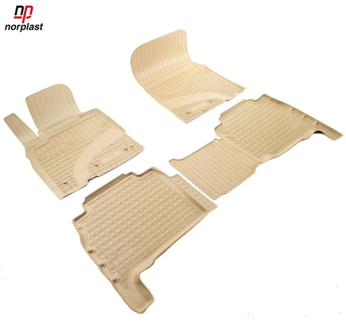 Коврики салона бежевые для Toyota Land Cruiser 200 5/7 мест (2007-2012) № NPA11-C88-500Beige