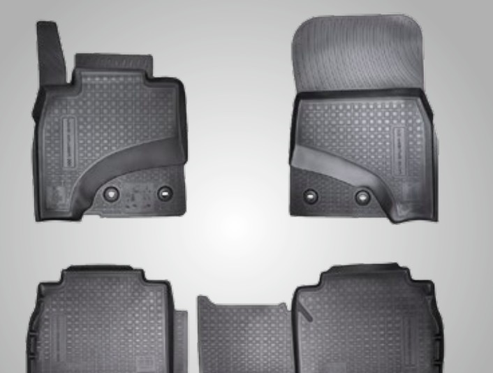 Коврики салона оригинальные всесезонные ЧЕРНЫЕ для Toyota Land Cruiser 200 (2012-2018) № PZ4N1-J0350-RJ