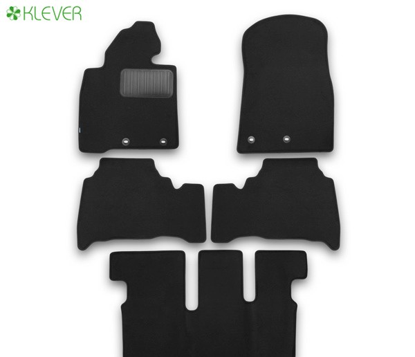 Коврики салона текстильные Premium для Toyota Land Cruiser 200 7 мест АКПП (2012-2018) № KVR03489422110kh