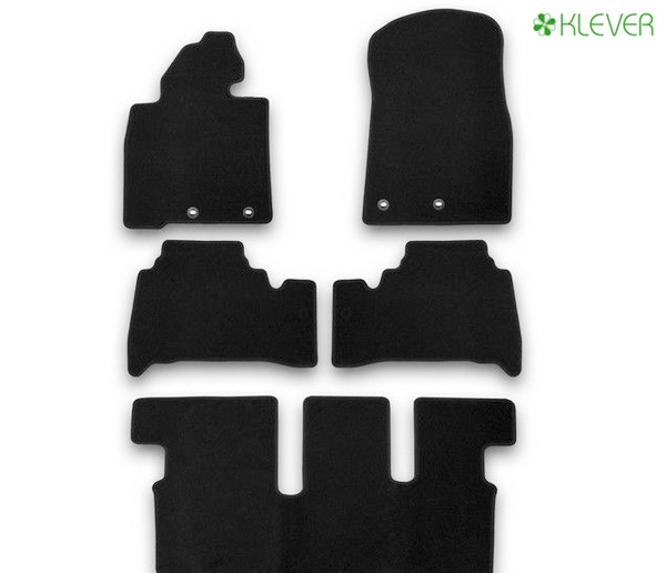 Коврики салона текстильные Econom для Toyota Land Cruiser 200 7 мест АКПП (2012-2018) № KVR01489401200k