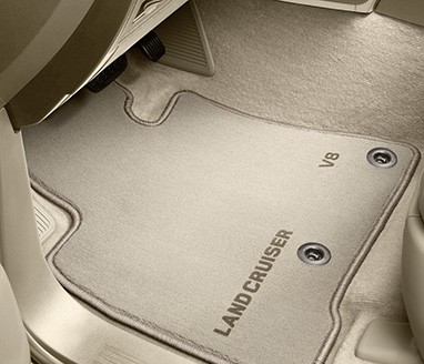 Коврики салона оригинальные текстильные БЕЖЕВЫЕ для Toyota Land Cruiser 200 5 мест (2012-2018) № PZ410-7935A-DN