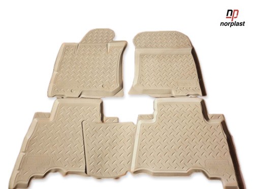 Коврики салона бежевые для Toyota Land Cruiser Prado 150 5 мест (2010-2013) № NPL-Po-88-52Beige