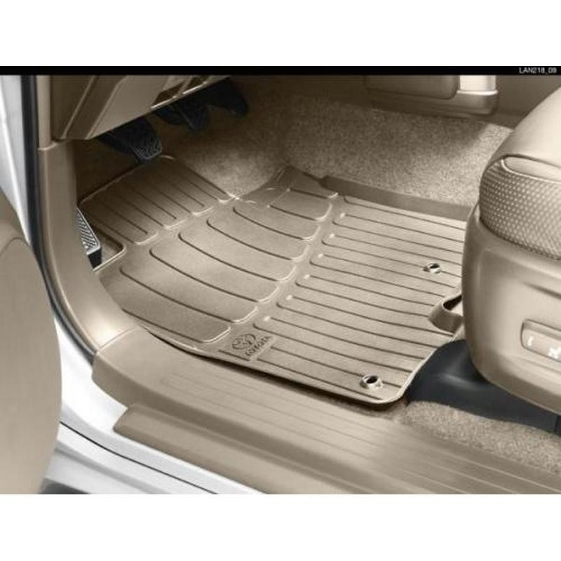 Коврики салона оригинальные для Toyota Land Cruiser Prado 150 5 мест (2013-2018) бежевые № PZ4N1-J2350-RN