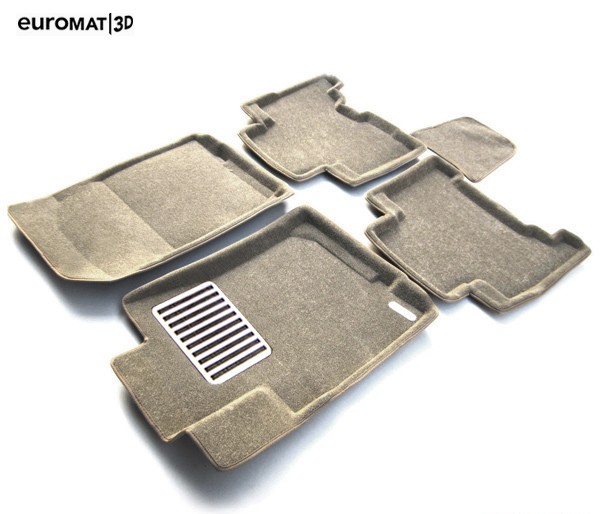 Коврики салона 3D Lux текстильные (Euro-standart) бежевые для Toyota Land Cruiser Prado 150 (2010-2013) № EM3D-005115T