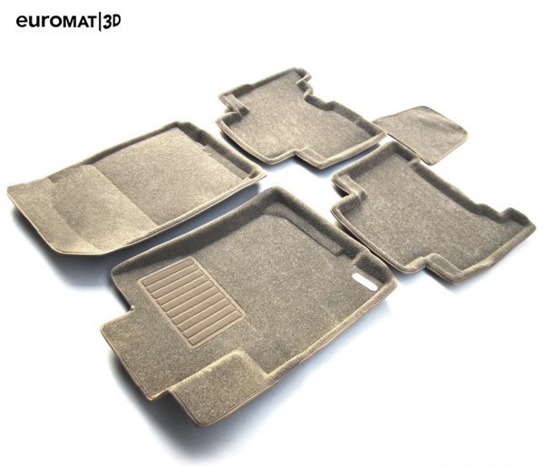 Коврики салона 3D Business текстильные (Euro-standart) бежевые для Toyota Land Cruiser Prado 150 (2010-2013) № EMC3D-005115T