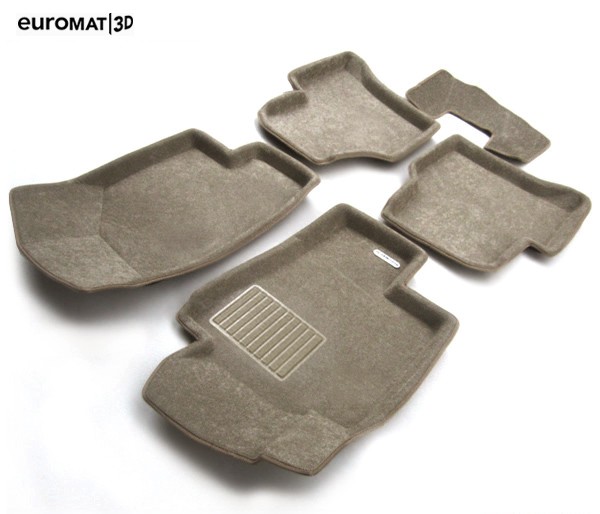 Коврики салона 3D Business текстильные (Euro-standart) бежевые для Volkswagen Passat B6 (2006-2011) № EMC3D-005412T