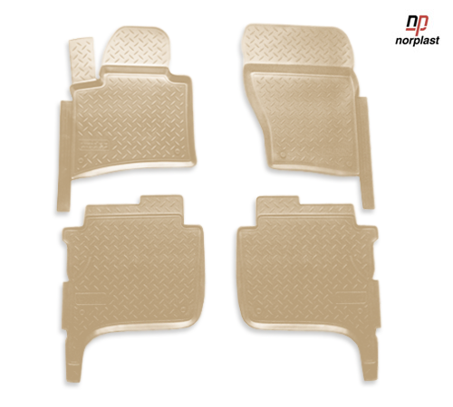 Коврики салона бежевые для Volkswagen Touareg (2010-2018) № NPL-Po-95-57Beige