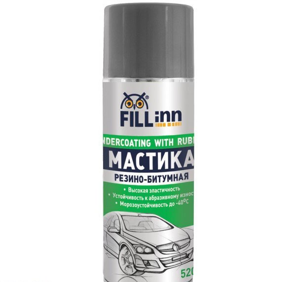 Мастика резино-битумная аэрозоль 520мл FILLinn № FL019