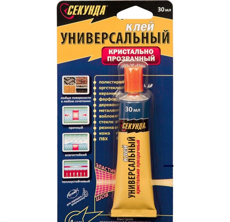 Клей универсальный кристально прозрачный 