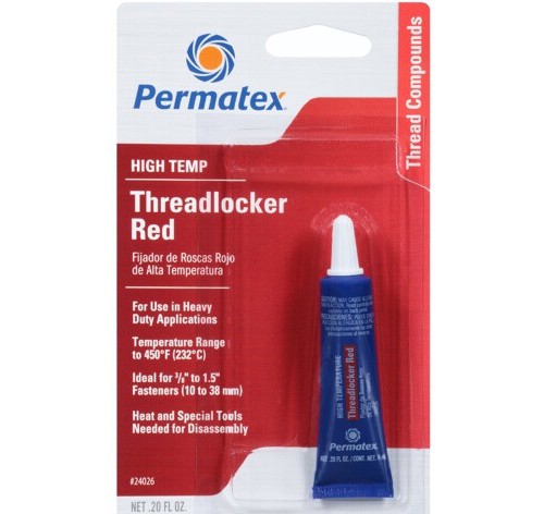 Фиксатор резьбы термостойкий сильной фиксации красный PERMATEX (6гр) 487 № 24026