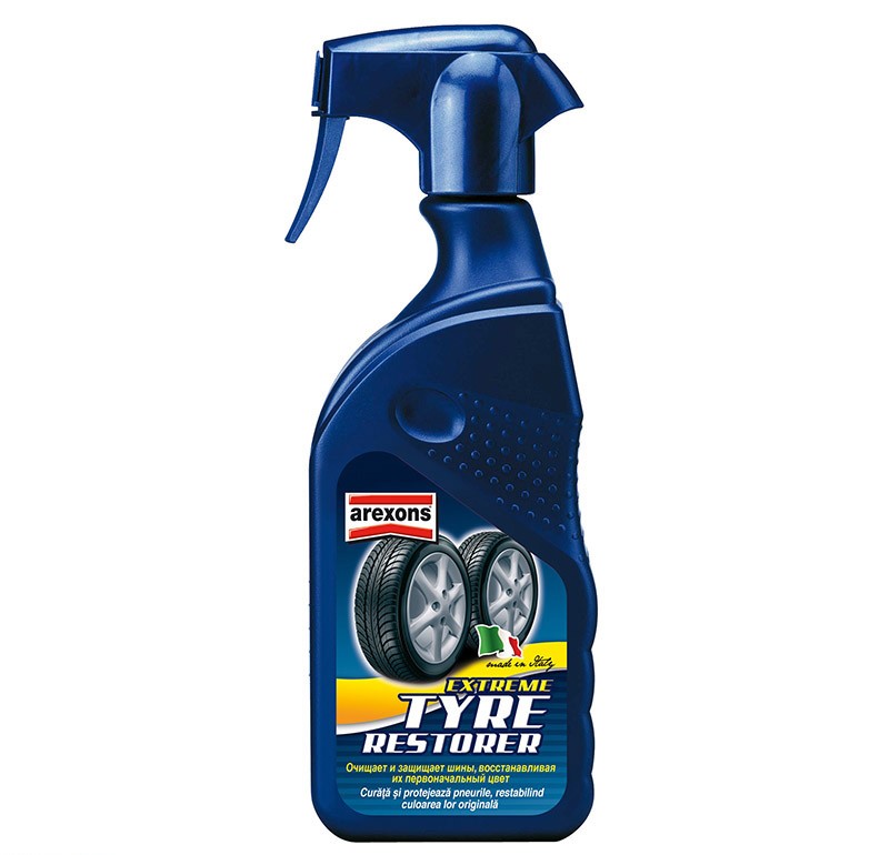 Очиститель и восстановитель шин 400 мл AREXONS Extreme Tyre Restorer. (триггер-спрей). 400 мл. № 7163/7363