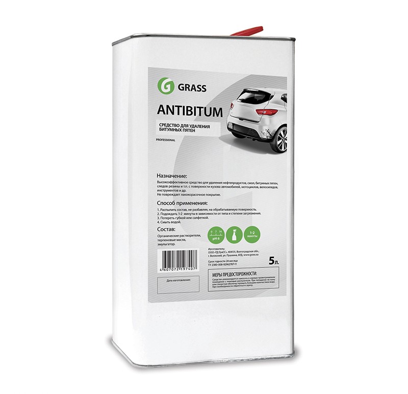 Очиститель битумных пятен Antibitum GRASS 5л № 150101
