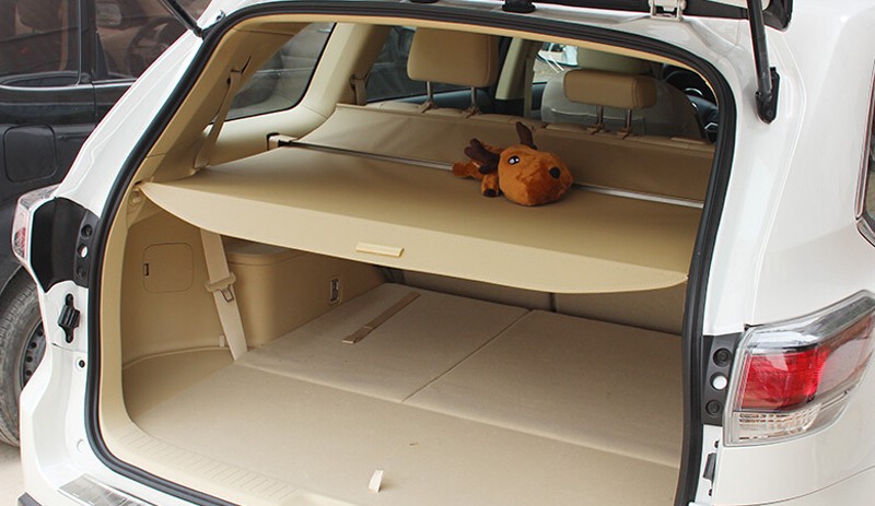 Шторка багажника оригинальная черная для Toyota Highlander (2013-2017) № PT731-48141