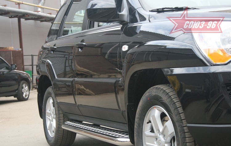 Пороги с листом d60 (комплект 2 шт.) для Kia Sportage (2008-2010) № KISP.82.0822