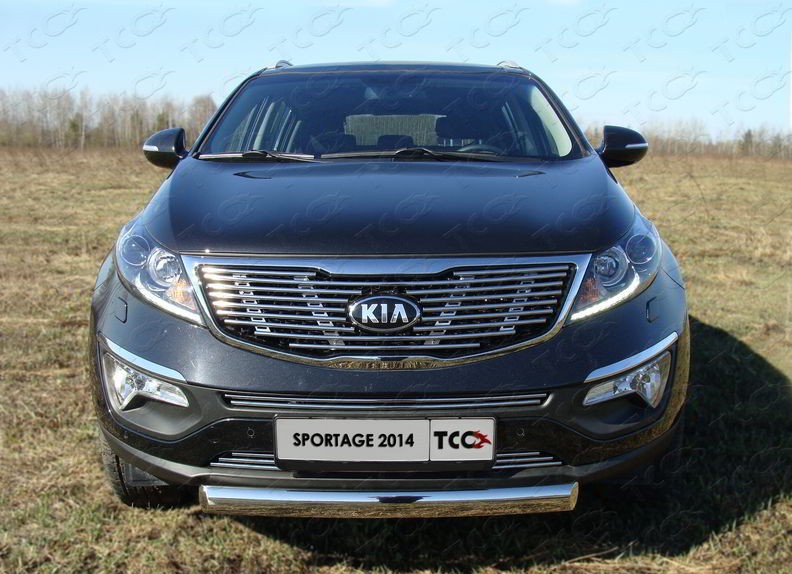 Защита передняя нижняя (овальная короткая) 75х42 мм для Kia Sportage (2014-2015) № KIASPORT14-03
ТСС-Тюнинг
