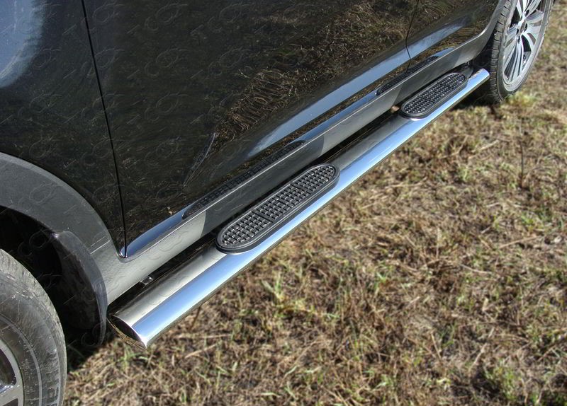 Пороги овальные с накладкой 120х60 мм для Kia Sportage (2014-2015) № KIASPORT14-07
ТСС-Тюнинг
