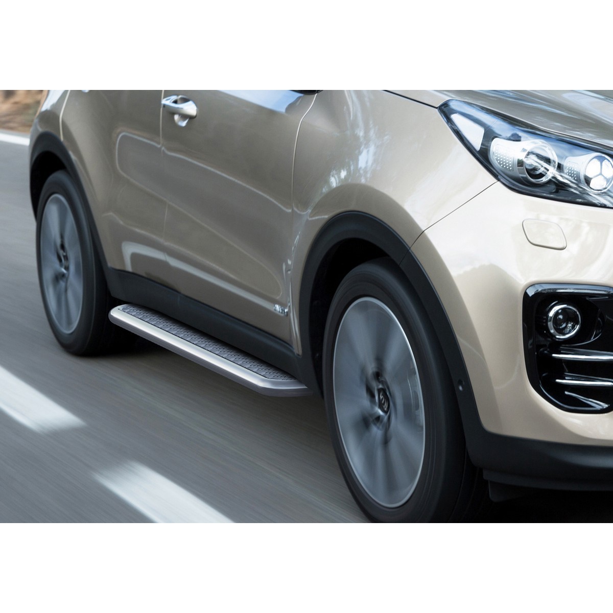 Пороги с листом d57 для Kia Sportage (2015-2018) № R.2308.005