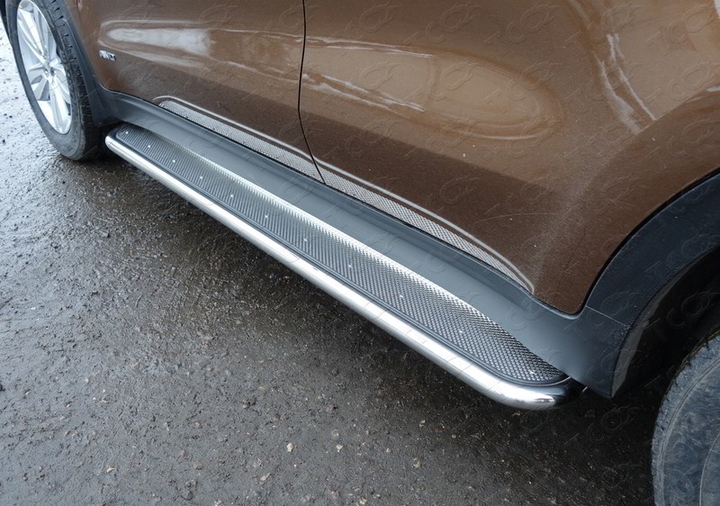 Пороги с площадкой (нерж. лист) 42,4 мм Kia Sportage (2016-2018) № KIASPORT16-12
ТСС-Тюнинг
