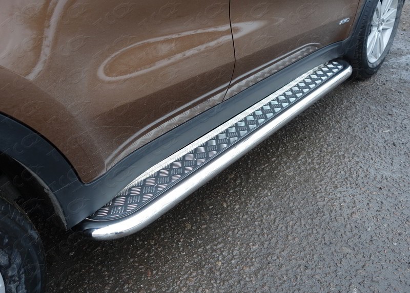 Пороги с площадкой 60,3 мм Kia Sportage (2016-2018) № KIASPORT16-13
ТСС-Тюнинг
