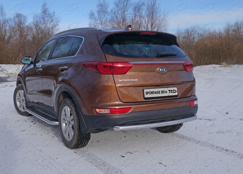Пороги с площадкой (нерж. лист) 60,3 мм Kia Sportage (2016-2018) № KIASPORT16-14
ТСС-Тюнинг
